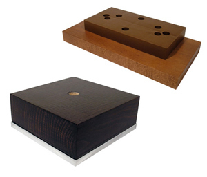 Rectangular wooden feet